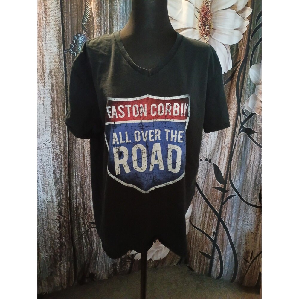 Easton Corbin "All Over the Road" V-neck t-shirt,